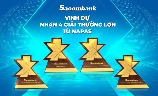 Sacombank nhận 4 giải thưởng lớn từ NAPAS