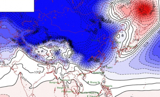 Không khí lạnh cường độ mạnh sắp đổ bộ nước ta