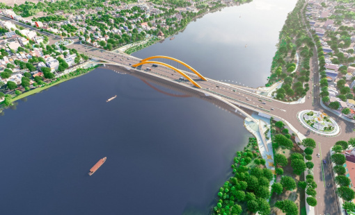 Khởi công cầu vòm thép vượt sông Hương