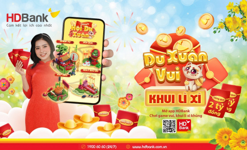 Tết vui "bung nóc" với game Hội Du Xuân trên App HDBank