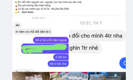 Đổi tiền mới qua mạng: Vừa mất phí, vừa dễ dính "bẫy" lừa đảo