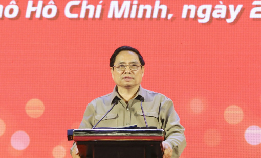 Thủ tướng Phạm Minh Chính dự lễ phát lệnh làm hàng đầu xuân tại cảng Tân Cảng Cát Lái