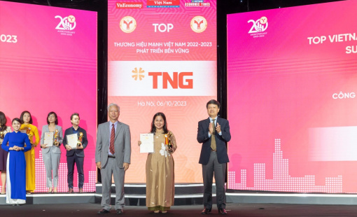 TNG Holdings Vietnam được tôn vinh “Thương hiệu mạnh - Phát triển bền vững năm 2023”