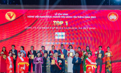 Trang sức 24K của Doji lọt Top 1 được yêu thích năm