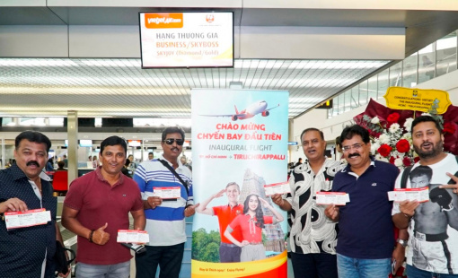 Vietjet khai trương đường bay thẳng TP. Hồ Chí Minh - Tiruchirappalli, Ấn Độ