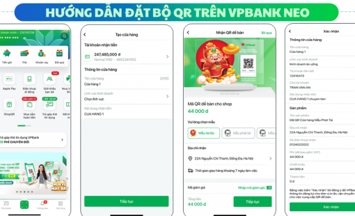 Giải pháp ShopQR trên VPBank NEO tích hợp thêm tính năng đặt hàng bộ QR trưng bày