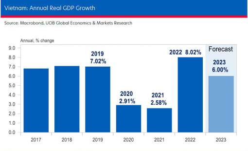 Tăng trưởng quý 1 chỉ bằng một nửa dự báo, UOB điều chỉnh con số cả năm
