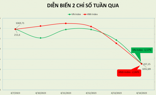 VN-Index đứt chuỗi 3 tuần tăng điểm, PE còn 13,8 lần