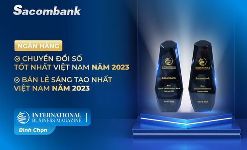 Sacombank nhận 2 giải thưởng quốc tế về chuyển đổi số và bán lẻ