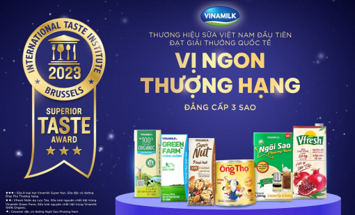 Lần đầu tiên Việt Nam có các sản phẩm được gắn 3 sao về vị ngon, đều thuộc thương hiệu sữa mà "nhà nào cũng có"