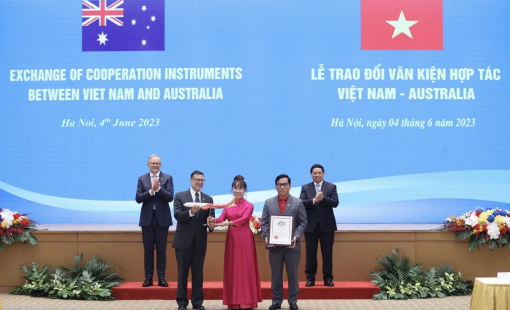 Thủ tướng hai nước Việt Nam, Úc chứng kiến lễ công bố đường bay thẳng TP.HCM – Brisbane của Vietjet