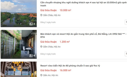 Tiết lộ bất ngờ đằng sau những thương vụ bán tháo khách sạn, resort tại Đà Nẵng, Hội An: Nhà đầu tư chủ yếu từ Hà Nội