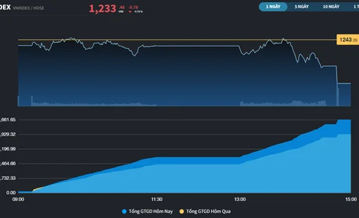 Vắng trụ dẫn dắt, VN-Index giảm gần 10 điểm