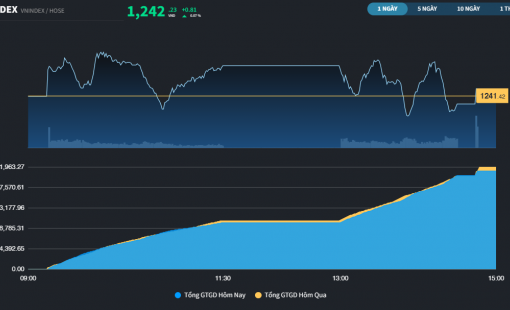 Trạng thái giằng co hiện hữu trên vùng 1.240 điểm