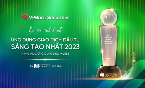 VPBankS đạt giải thưởng "Ứng dụng giao dịch chứng khoán sáng tạo nhất 2023"