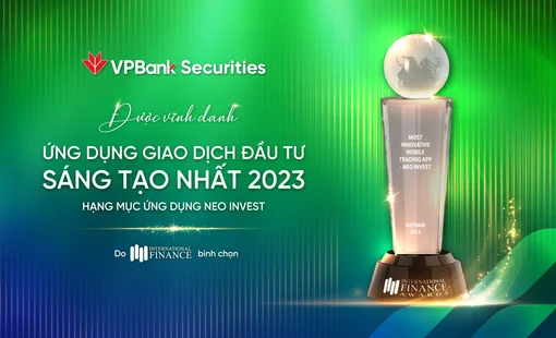 VPBankS đạt giải thưởng "Ứng dụng giao dịch chứng khoán sáng tạo nhất 2023"