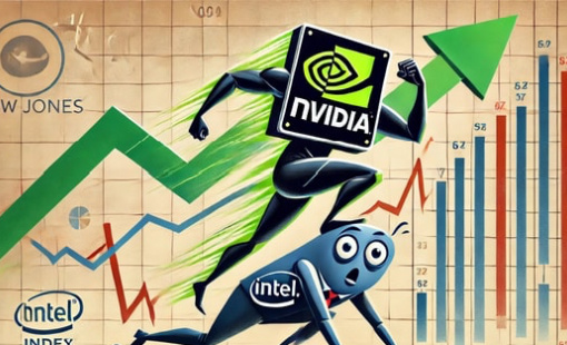 Nvidia sắp thế chân Intel trong Dow Jones