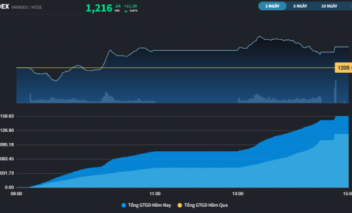Thị trường có sự hồi phục "chới với" sau khi bị nhúng xuống dưới 1.200 điểm