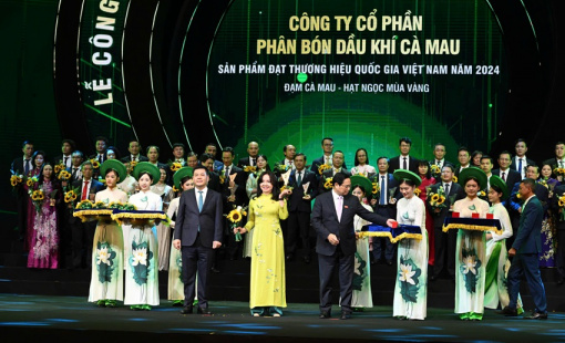 Phân bón Cà Mau nhận giải thưởng Thương hiệu Quốc gia lần thứ 6