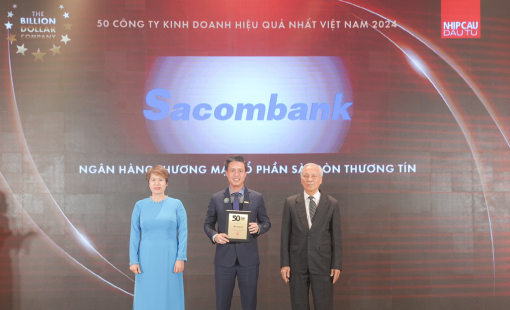 Sacombank lần thứ 3 vào “Top 50 công ty kinh doanh hiệu quả nhất Việt Nam”