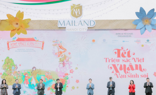 Khai mạc đường hoa xuân lớn nhất phía Tây Hà Nội - Home Hanoi Xuan 2024 tại Mailand Hanoi City
