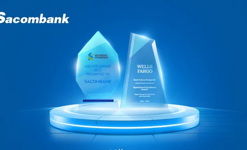 Sacombank liên tiếp nhận giải thưởng quốc tế nhờ hoạt động thanh toán xuất sắc