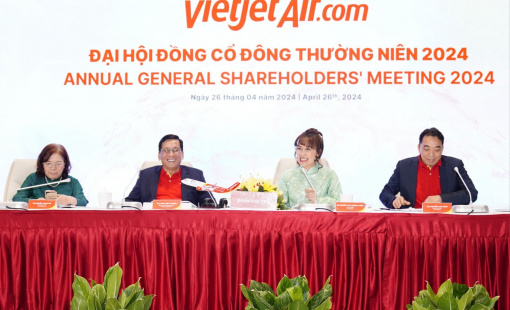 Vietjet đặt kế hoạch vận chuyển 27 triệu lượt khách năm 2024, chia cổ tức 25%