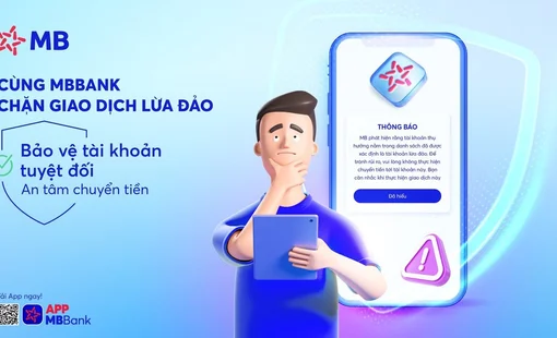 MB thêm tính năng nhận diện tài khoản lừa đảo khi chuyển tiền