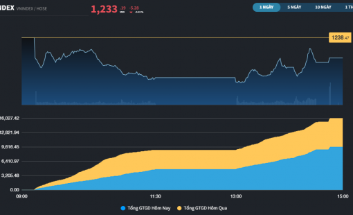 Thị trường còn thiếu tự tin, chỉ một số Bluechips có nỗ lực gỡ điểm