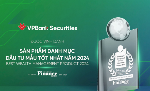 VPBankS đạt giải thưởng “Sản phẩm danh mục đầu tư mẫu tốt nhất năm 2024”