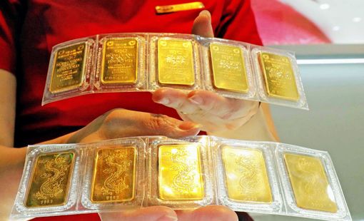 Giá vàng SJC giảm theo đà thế giới