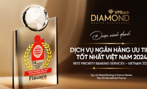 VPBank là ngân hàng có “Dịch vụ ngân hàng ưu tiên tốt nhất Việt Nam”
