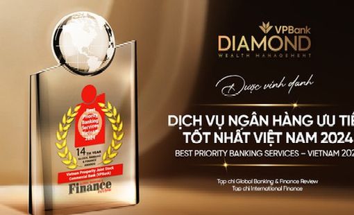 VPBank là ngân hàng có “Dịch vụ ngân hàng ưu tiên tốt nhất Việt Nam”