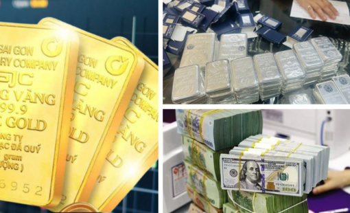 Vàng và bạc tăng nhẹ phiên đầu tuần