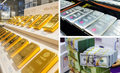 Vàng giảm gần 6 triệu đồng/lượng so với sáng qua