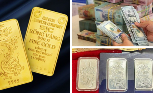 Giá vàng, bạc giảm phiên thứ 2 liên tiếp, tỷ giá trung tâm hạ nhiệt