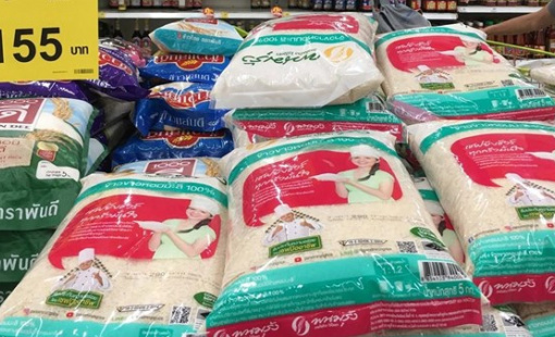 Giá gạo xuất khẩu của Thái Lan dao động quanh mức thấp nhất trong 9 năm