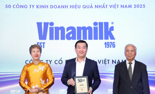 Vinamilk lần thứ 14 liên tiếp được vinh danh Top 50 công ty kinh doanh hiệu quả nhất Việt Nam