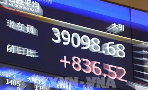 Các thị trường chứng khoán châu Á tăng điểm phiên sáng 12/11