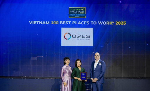 OPES lọt Top 5 nơi làm việc tốt nhất Việt Nam 2025 ngành bảo hiểm do Anphabe công bố