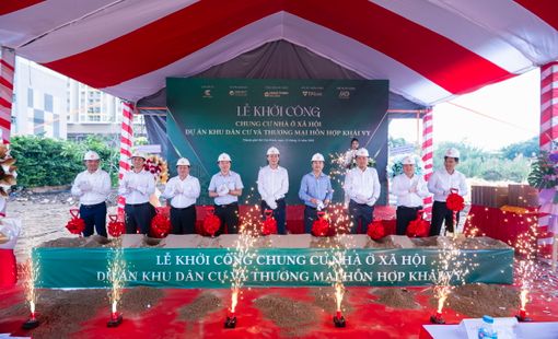 Khởi công xây dựng hơn 300 căn nhà ở xã hội tại phường Phú Thuận, TP.HCM