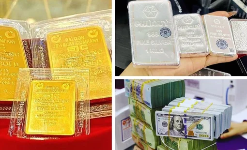 Giá vàng giảm, bạc lập đỉnh 67 triệu đồng/kg