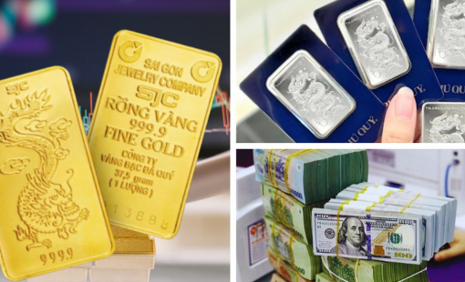 Vàng tăng nhẹ, bạc vượt mốc 71 triệu đồng