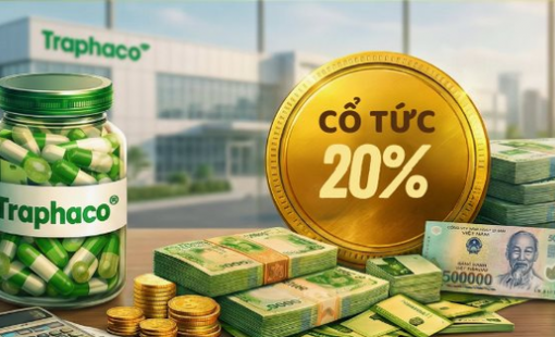 Một công ty ngành dược chốt ngày trả cổ tức tiền mặt 20%