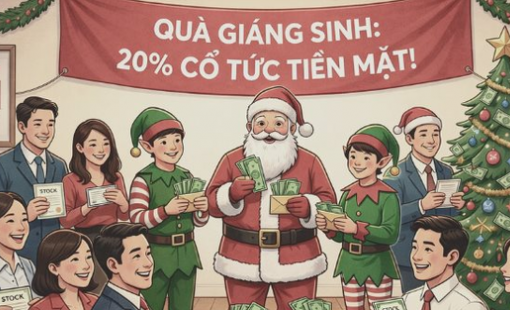 Một công ty ‘phát quà’ Giáng sinh bằng cổ tức tiền mặt 20%