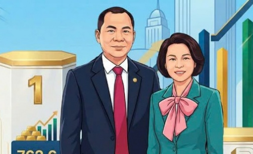 Vợ chồng tỷ phú Phạm Nhật Vượng chính thức trở thành 2 người giàu nhất và nhì TTCK Việt Nam, bỏ xa những người còn lại