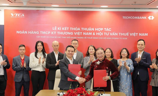 Techcombank hợp tác hội tư vấn thuế Việt Nam, hỗ trợ hộ kinh doanh chuyển đổi