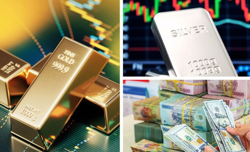 Giá vàng và bạc cùng giảm nhẹ