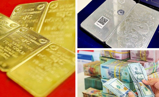 Giá vàng và bạc tiếp tục xuống dốc