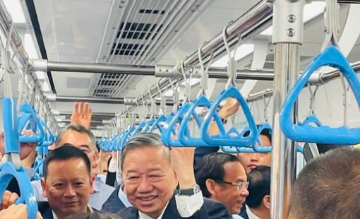 Tổng bí thư Tô Lâm trải nghiệm Metro số 1 - biểu tượng khát vọng vươn cao, hội nhập của TP. HCM